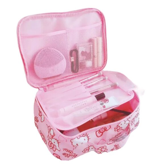 Hello Kitty Waterproof Cosmetic Bag – Stylish Travel Makeup Storage for Women - Picture 3 of 5